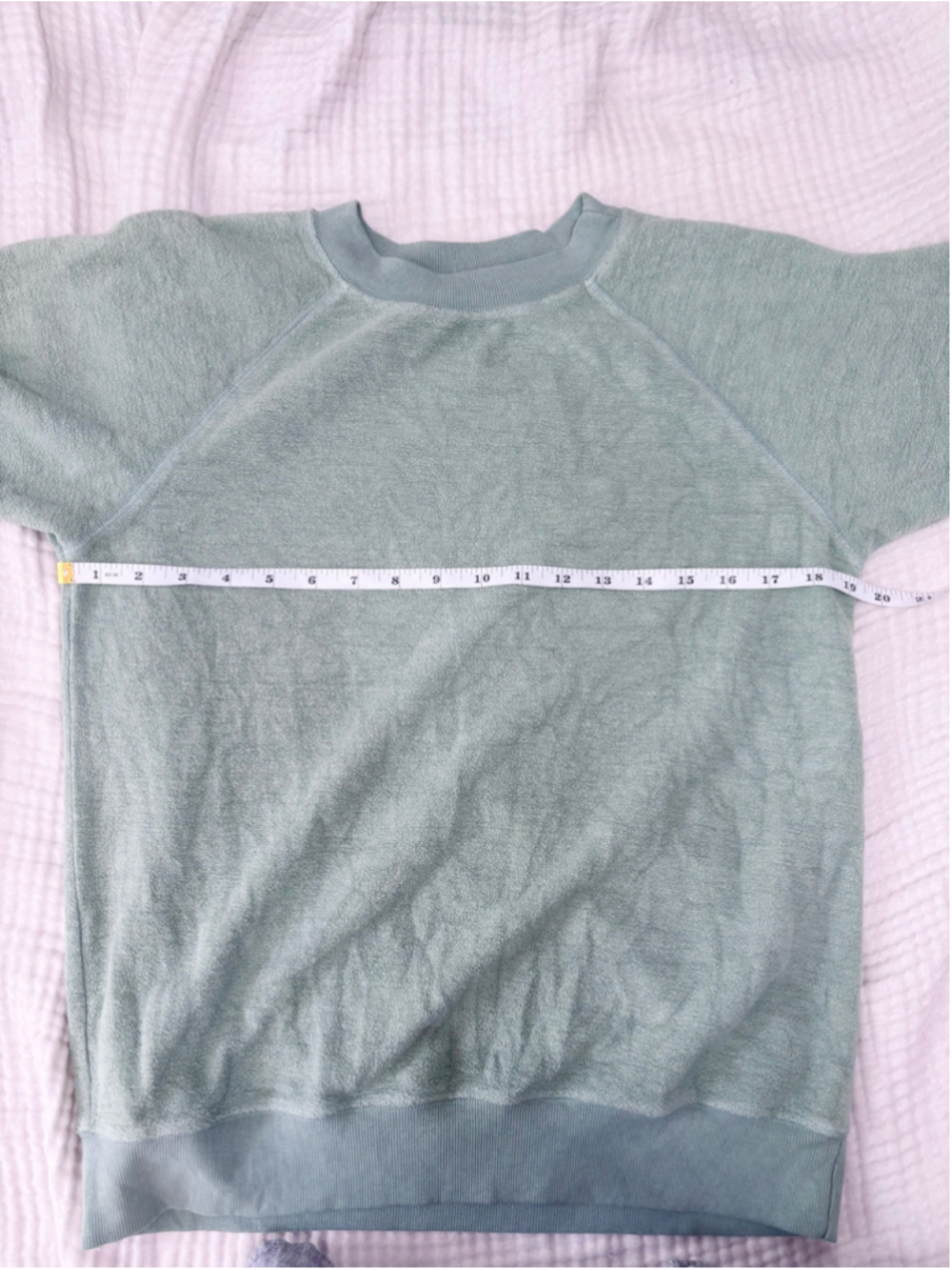 Women's Jungmaven Hemp Organic Cotton SS Raglan Sherpa Sweatshirt Green Size S - Picture 6 of 10